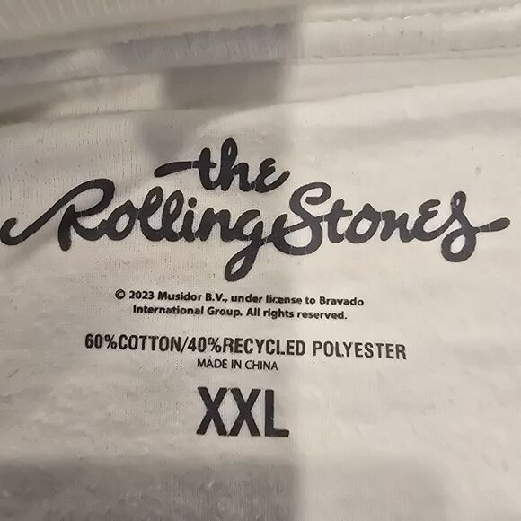The Rolling Stones White Sweatshirt Women's XXL.D141 - Picture 6 of 9